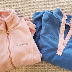 Columbia Pink and Blue Fleece Jackets
